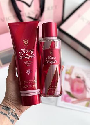 Спрей та лосьйон для тіла merry delights victoria’s secret