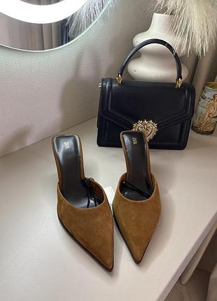 Туфлі натуральний замш zara