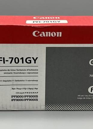 Картридж canon pfi-701gy gray - новый, оригинал, упакованный