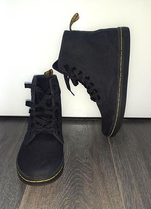 Черевики тканина dr. martens оригінал чорний шнурок 35-36р