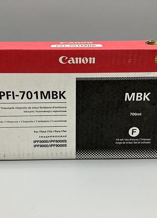 Картридж canon pfi-701mbk matte black - новый, оригинал, упакованный