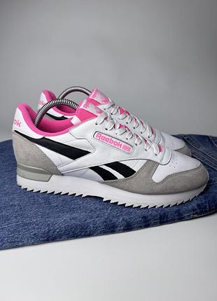 Жіночі кросівки з натуральної шкіри reebok classic leather ripple