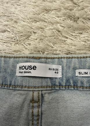 Джинси slim mom блакитні нові house 4