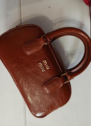 Шкіряна преміальна сумочка жіноча miu miu