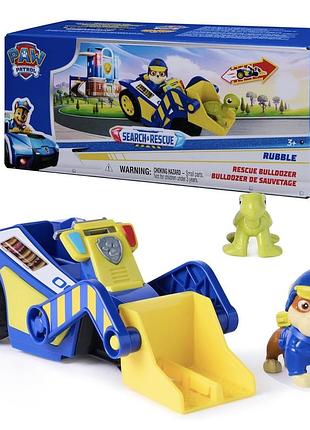 Paw patrol щенячий патруль машинка-бульдозер кремез rubble із черепашкою