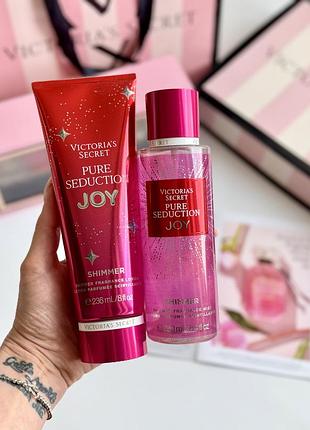 Спрей та лосьйон з шиммером pure seduction joy victoria’s secret