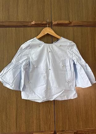 Блуза з перлами zara
