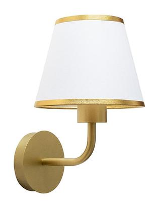 Бра с плафоном из ткани msk electric palermo настенный светильник античное золото nl 95155-1 gd+wh