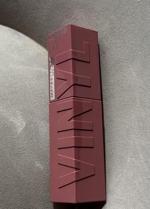 Стійка рідка помада maybelline new york super stay vinyl ink №35 cheeky