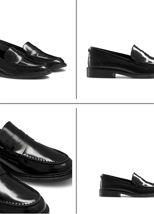 Кожаные лоферы russell & bromley penelope round toe penny loafer