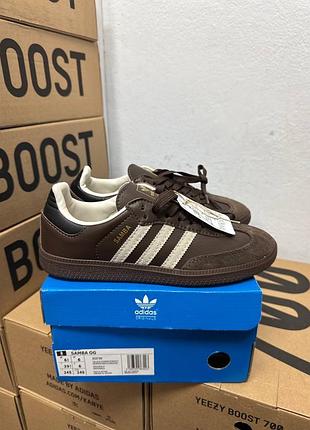 Кроссовки аdidas samba brown beige / адидас самба коричневые бежевые 36 37 38 39 40