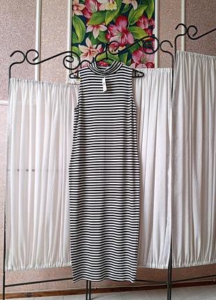 Стильне натуральне плаття в полоску miss selfridge.