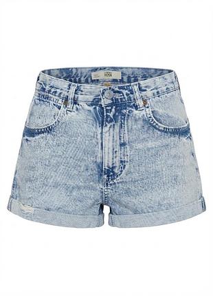 Джинсовые шорты topshop moto rosa варенки с высокой посадкой, размер 34 (eu) / 6 (uk)