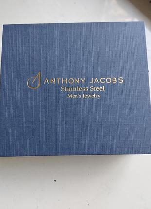 Мужская цепочка с кулоном-крестом бренда anthony jacobs.