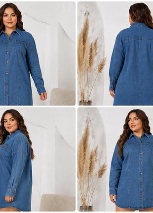 Коротка сукня жіноча george denim синя uk 18 джинсова