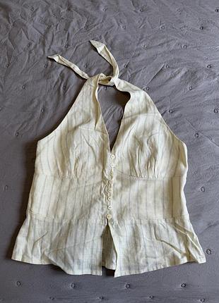 Майка жовта stradivarius