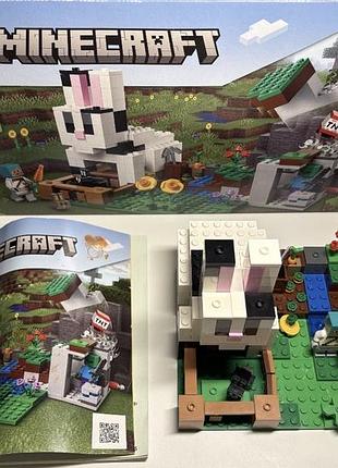 Набір конструктору lego minecraft 21181 (кроляче ранчо)