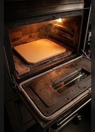 Пекарский камень для выпечки (pizza stone) от немецкого бренда blumtal. сделан из кордиерита 800–900 °c 380 × 300 × 15 мм 38 х 30 см
