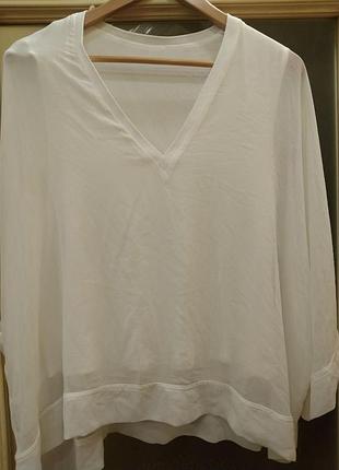 Zara (m/l) блуза біла ошатна