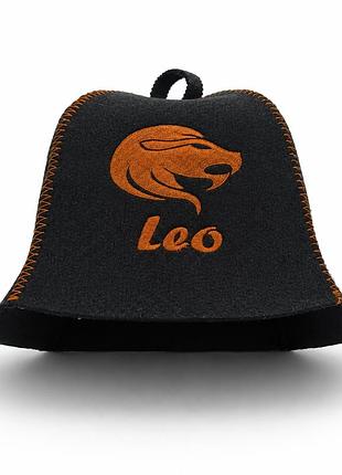 Банная шапка luxyart "leo" фетр черный (lx-361)