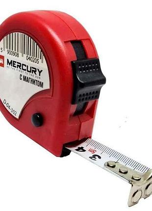 Рулетка l=7,5м 25мм пластик. корпус с магнитом d-04-303 тм mercury