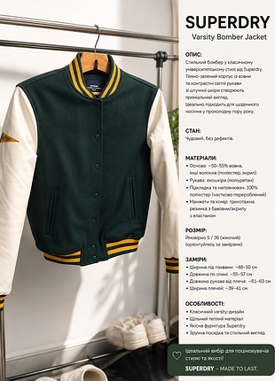 Superdry varsity bomber jacket