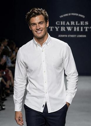 Чоловіча сорочка charles tyrwhitt біла l бавовна