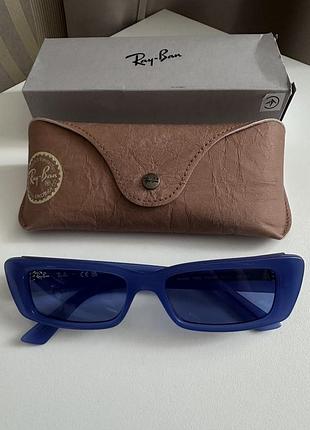 Стильні окуляри ray-ban синього кольору оригінал