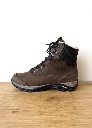 Женские коричневые кожаные ботинки на шнуровке meindl gore tex vibram eu38-24.5 cm