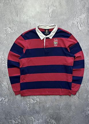 Vintage винтажное регби england англия big logo striped в полоску size xl размер хл