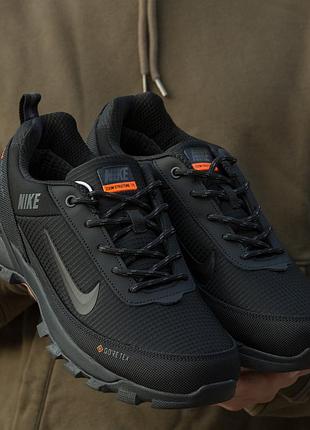 Термо кроссовки nike rivah gore-tex black orange