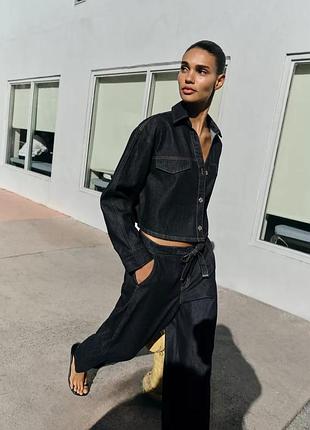 Джинсовий костюм zara розмір м, l, хl