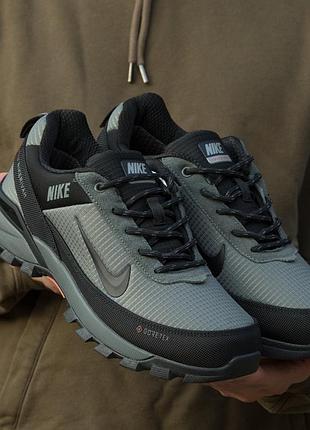 Термо кроссовки nike rivah gore-tex black haki