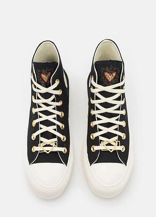 Кеди converse chuck taylor all star lift platform hearts, артикул a05138c.