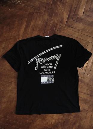 Футболка tommy jeans xxl london new york paris los angeles бекпринт