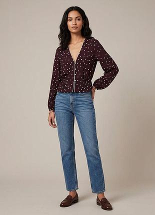 Брендова віскозна блузка "topshop" із сердечками. розмір uk8/eur36.