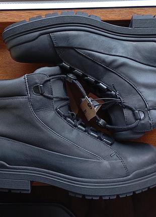 Черевики jack&jones footw jfwprjct 12218505 оригінал нові р.42 натуральний нубук чорні