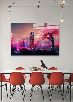 Картина на стекле novellaprint "город в цвету" 45х30см (pic-363-00)