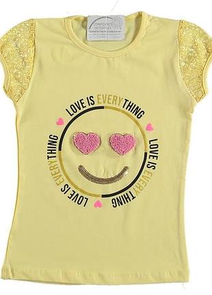 Футболка для дівчаток love is everything 134-152 10