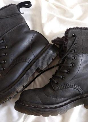 Зима-осень ботинки, ботинкики нубук и замша, на узкую ножку, р.36, dr. martens