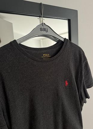 Сіра чоловіча футболка polo ralph lauren оригінал розмір s