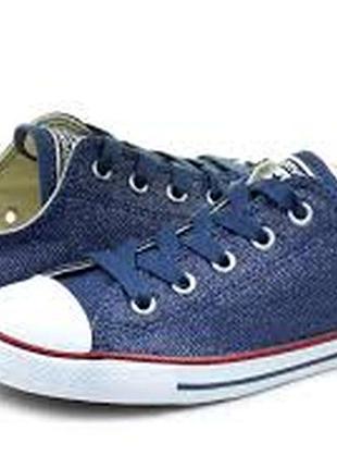 Кеды converse chuck taylor all star u9 5 eur 38 24 см, джинс с блестками