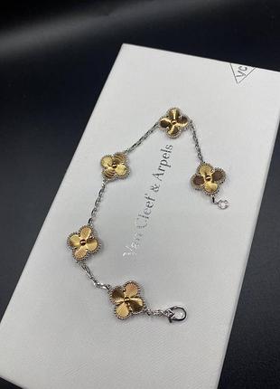 💎new💎брендовый браслет van cleef , vca, клевер, ван клиф ♥️♥️♥️с логотипом