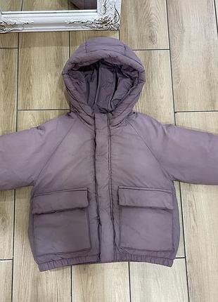 Пуховик на дівчинку zara 18-24 м 92/98