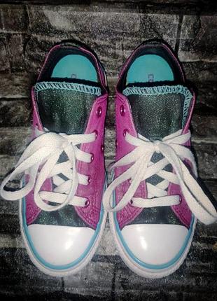 Фірмові кеди converse, текстильні із шимером.