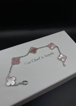 💎new💎брендовый браслет van cleef , vca, клевер, ван клиф ♥️♥️♥️с логотипом