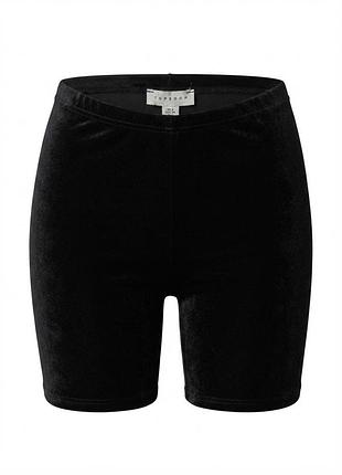 Черные бархатные велосипедки topshop, размер 34 (eu) / 6 (uk)