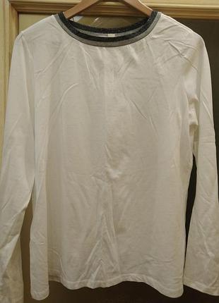 Esprit (xl). білий ошатний лонгслів, новий
