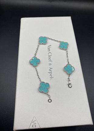 💎new💎брендовый браслет van cleef , vca, клевер, ван клиф ♥️♥️♥️с логотипом