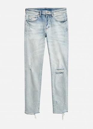 Джинсы женские h&m (32\30) 48 голубые арт 208
